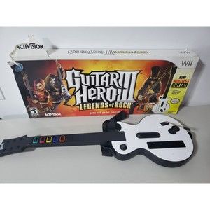 Wii Guitar Hero III Gibson Les Paul Controller W/ Original Box Nintendo